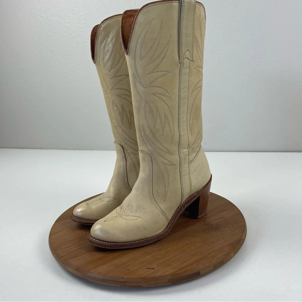 VTG Miss Capezio USA Leather Western Cowgirl Boots - Picture 3 of 10